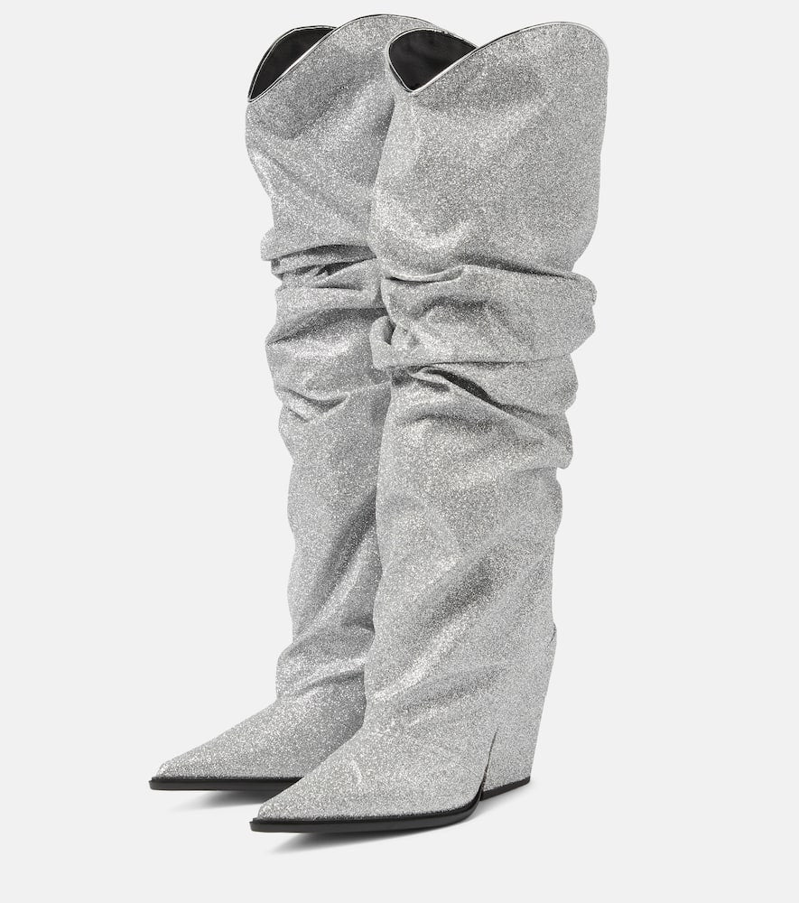 Alexandre Vauthier Glitter knee-high boots