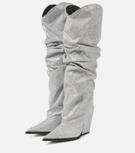 Alexandre Vauthier Glitter knee-high boots