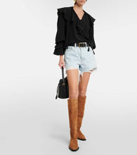 Souliers Martinez Bertran suede knee-high boots