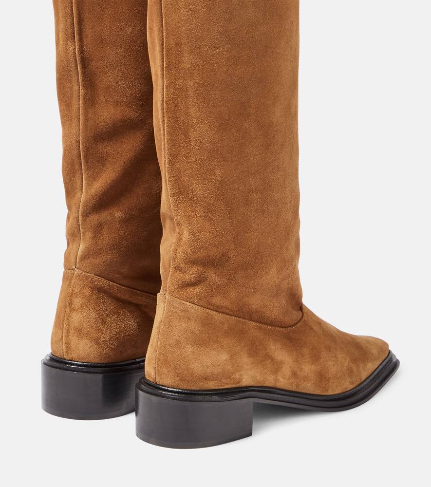 Souliers Martinez Bertran suede knee-high boots