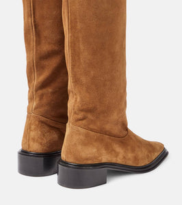 Souliers Martinez Bertran suede knee-high boots
