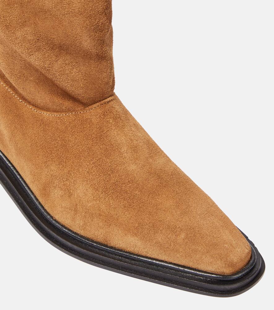 Souliers Martinez Bertran suede knee-high boots