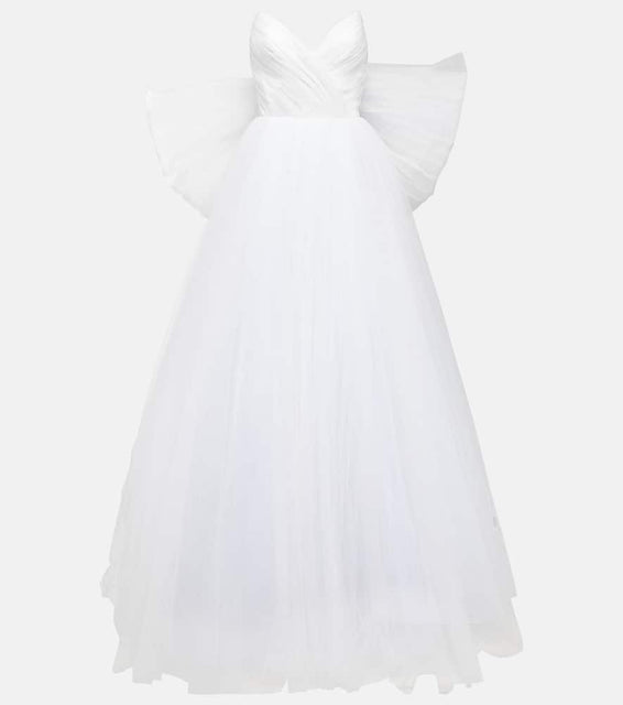 Rasario Bridal Greta off-shoulder silk gown