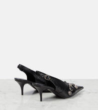 Balenciaga Cagole 70 leather slingback pumps