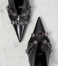 Balenciaga Cagole 70 leather slingback pumps