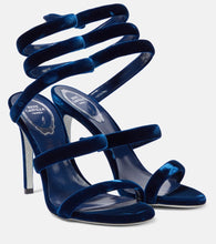 Rene Caovilla Cleo 105 velvet sandals