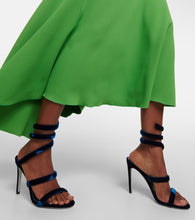 Rene Caovilla Cleo 105 velvet sandals