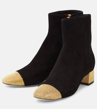 Rene Caovilla Embellished suede ankle boots