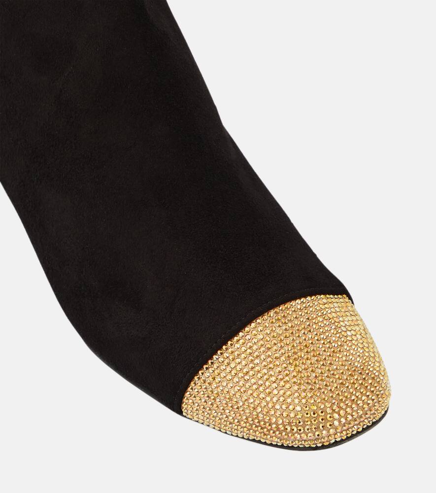 Rene Caovilla Embellished suede ankle boots