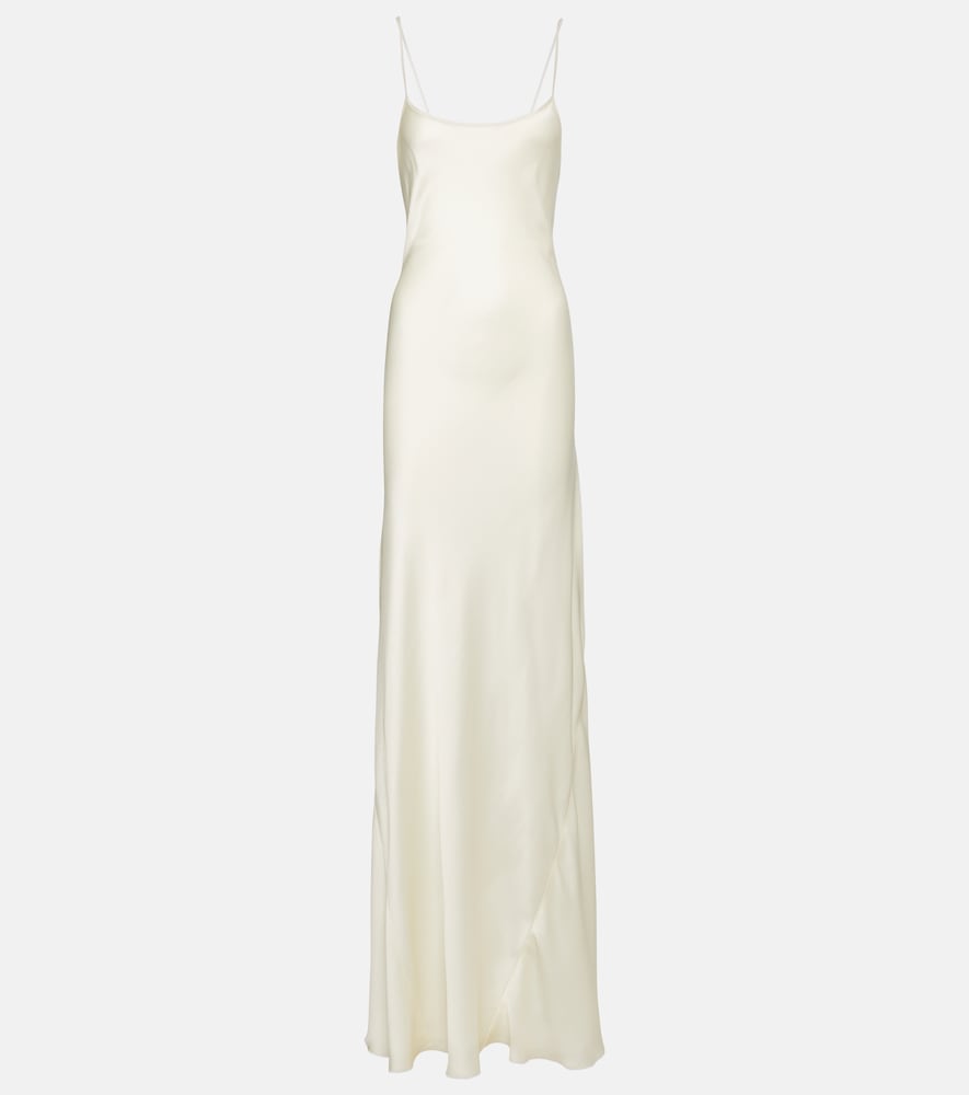 Victoria Beckham Satin slip dress. 维多利亚·贝克汉姆缎面吊带裙