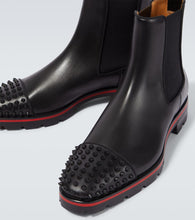 Christian Louboutin Melon Spikes leather Chelsea boots