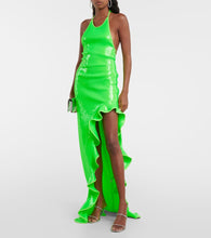 David Koma Sequined halterneck maxi dress