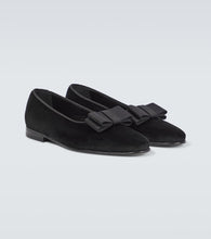 Manolo Blahnik Toro bow-detail velvet flats