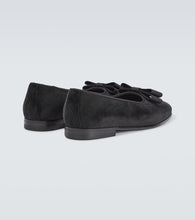 Manolo Blahnik Toro bow-detail velvet flats