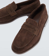 Manolo Blahnik Perry suede penny loafers