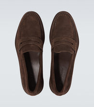 Manolo Blahnik Perry suede penny loafers