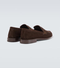 Manolo Blahnik Perry suede penny loafers