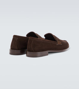 Manolo Blahnik Perry suede penny loafers