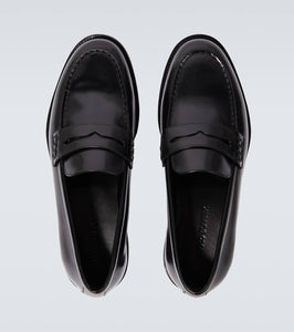 Manolo Blahnik Perry leather penny loafers