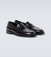 Manolo Blahnik Perry leather penny loafers