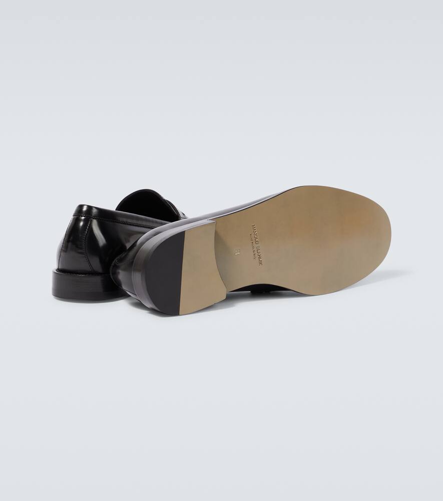 Manolo Blahnik Perry leather penny loafers