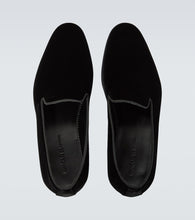 Manolo Blahnik Mario velvet loafers