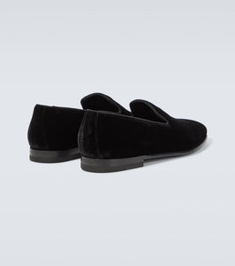 Manolo Blahnik Mario velvet loafers
