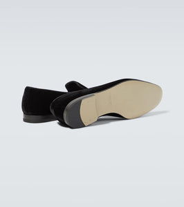 Manolo Blahnik Mario velvet loafers