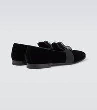 Manolo Blahnik Carlton embellished velvet loafers