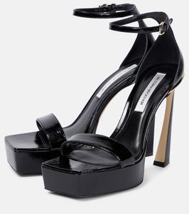 Victoria Beckham Patent leather platform sandals