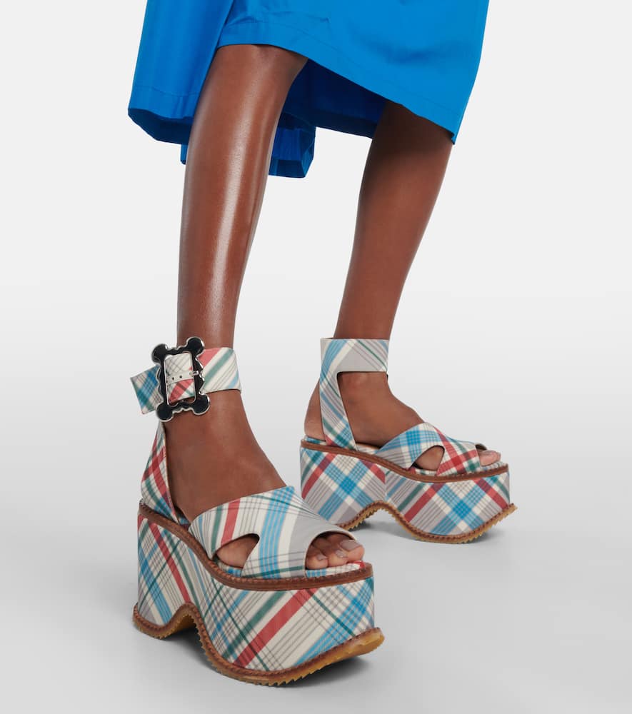 Vivienne Westwood London leather check sandals