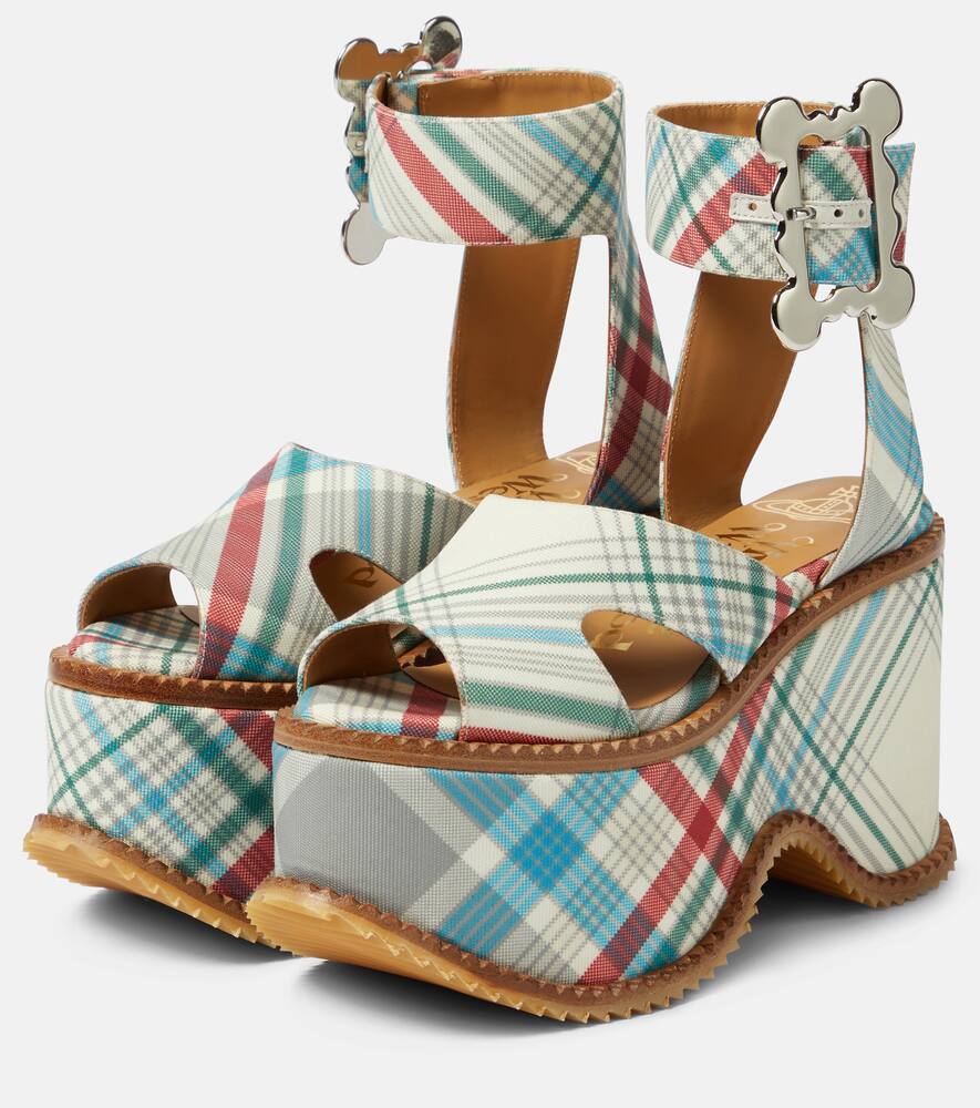 Vivienne Westwood London leather check sandals