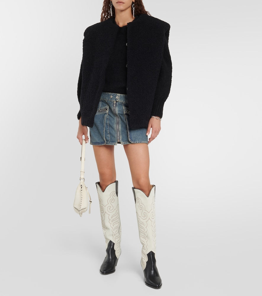 Isabel Marant Liela leather and suede cowboy boots