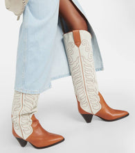 Isabel Marant Liela leather and suede cowboy boots