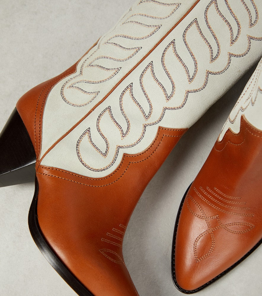 Isabel Marant Liela leather and suede cowboy boots
