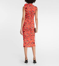 Magda Butrym Floral-appliqué printed midi dress