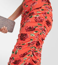 Magda Butrym Floral-appliqué printed midi dress