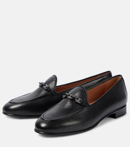 Aquazzura Tasslimo embellished leather loafers