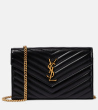 Saint Laurent Cassandre matelass√É¬© leather wallet on chain. Shop Saint Laurent Shoulder Bags for women now.