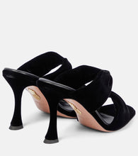 Aquazzura Twist velvet mules
