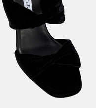 Aquazzura Twist velvet mules