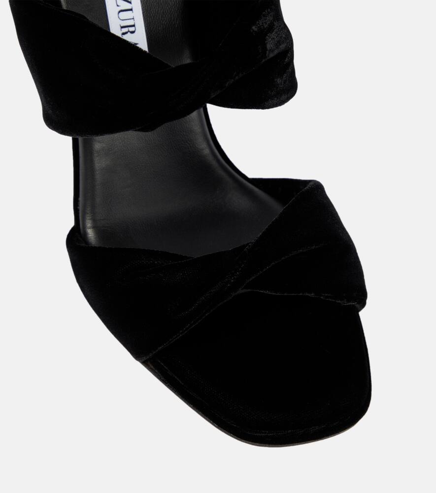 Aquazzura Twist velvet mules