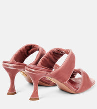 Aquazzura Twist 95 velvet mules