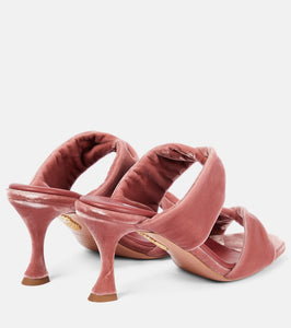 Aquazzura Twist 95 velvet mules