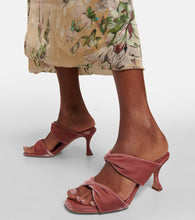 Aquazzura Twist 95 velvet mules