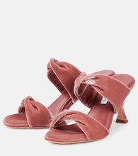 Aquazzura Twist 95 velvet mules