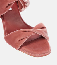 Aquazzura Twist 95 velvet mules