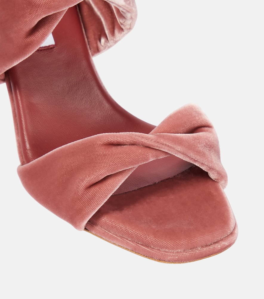 Aquazzura Twist 95 velvet mules