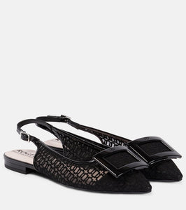 Roger Vivier Gommettine net slingback flats