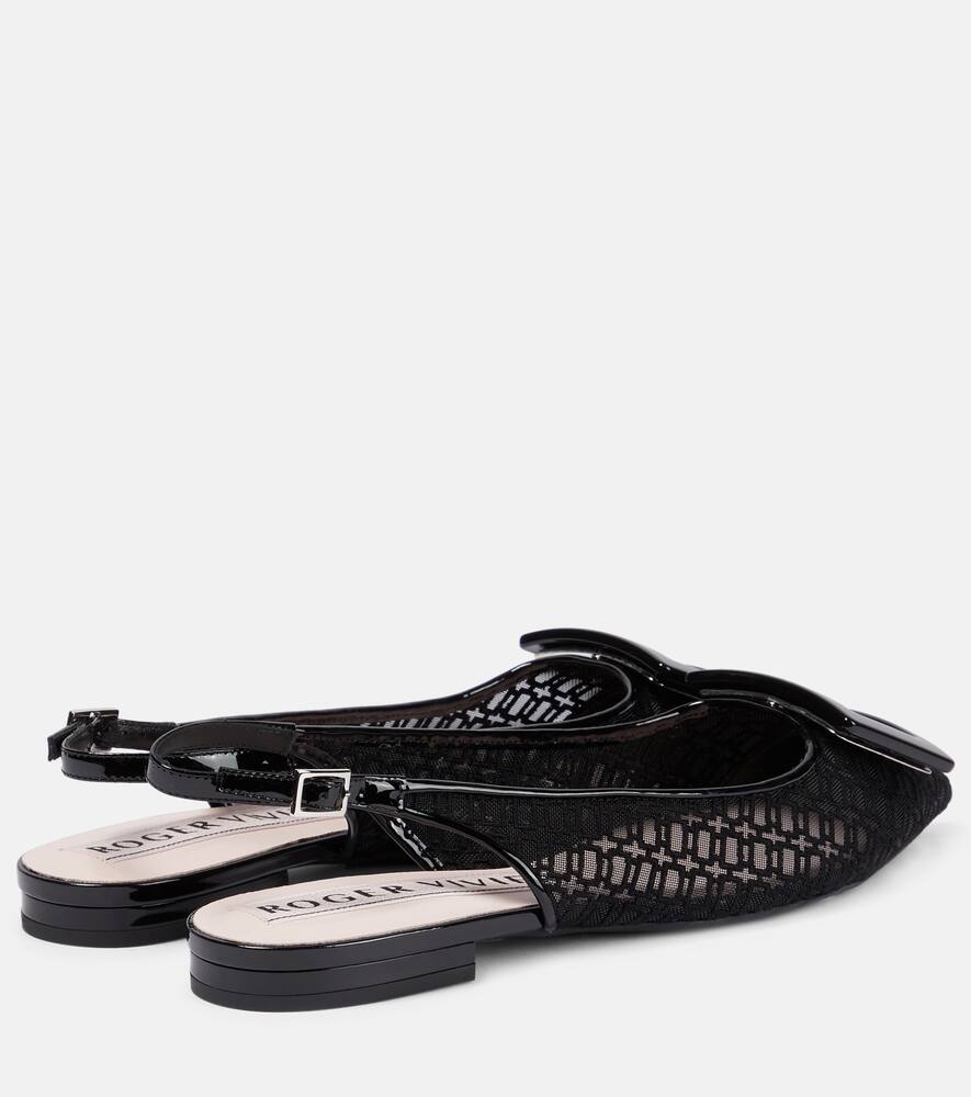 Roger Vivier Gommettine net slingback flats